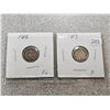 Image 1 : Lot of two silver Canada 5¢ - 1912, 1913