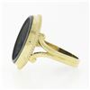 Image 5 : Vintage 14K Gold Round Bezel Carved Hematite Intaglio Knight Twisted Wire Ring