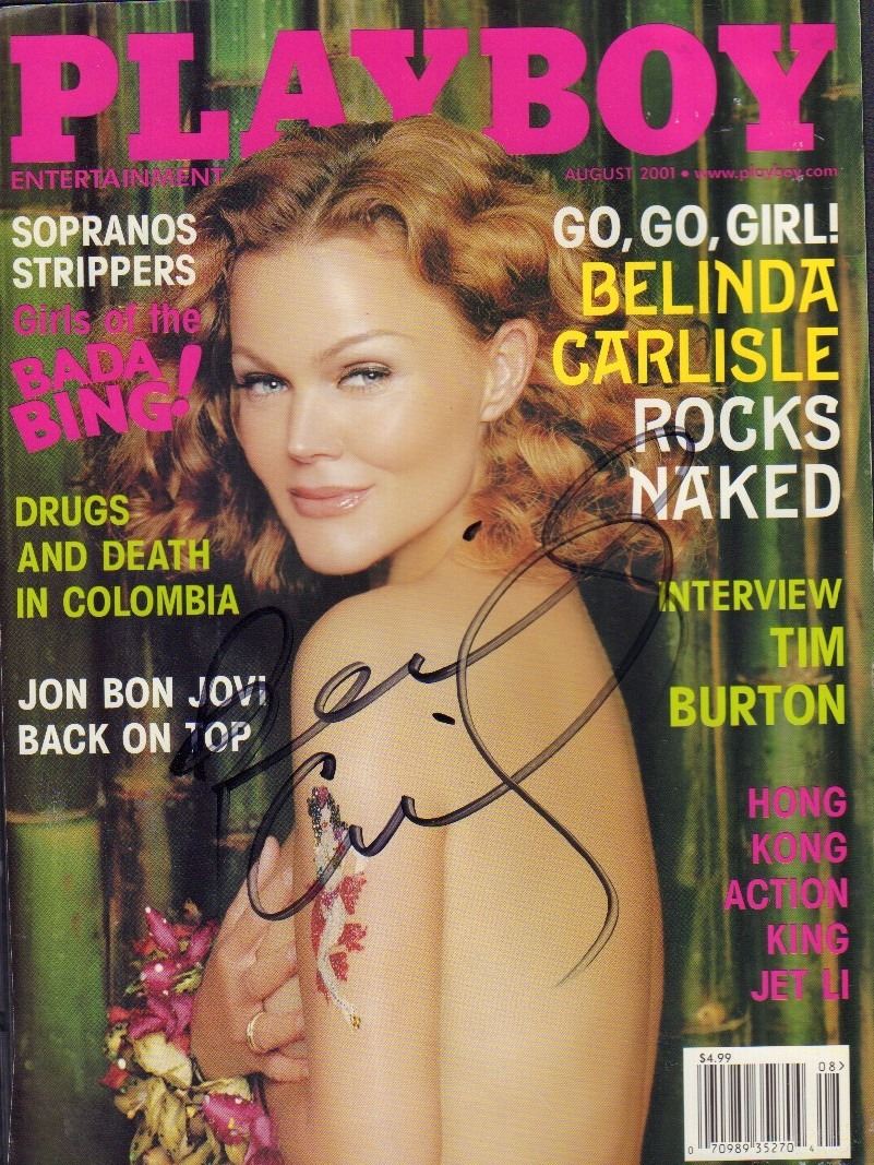 Belinda Carlisle signed Playboy cover