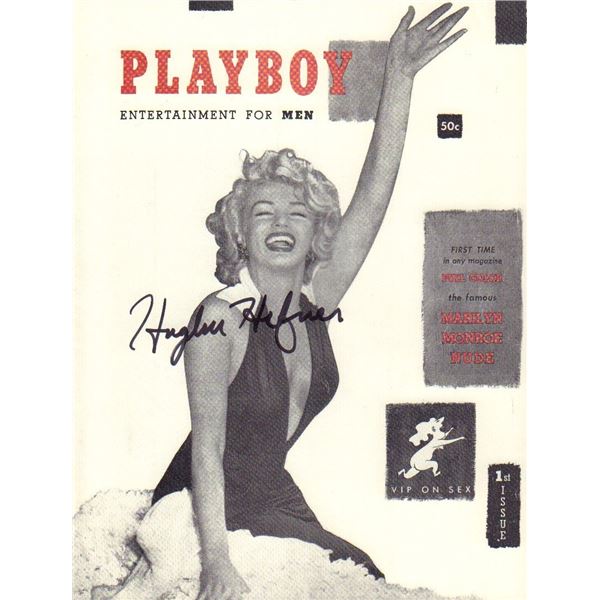 Hugh Hefner signed Playboy 1 replica rare