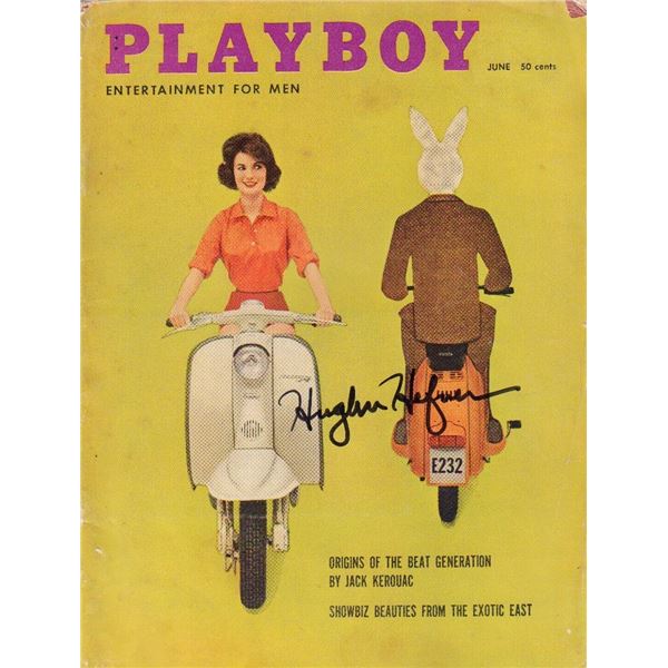 Hugh Hefner signed vintage original Playboy magazine