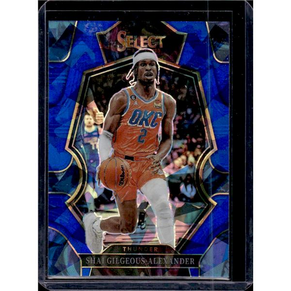 Shai Gilgeous-Alexander Cracked Ice Prizm 2022-23 Panini Select Premier Level #156