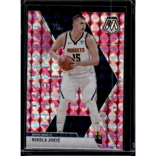 Nikola Jokic Pink Camo 2019-20 Panini Mosaic #171