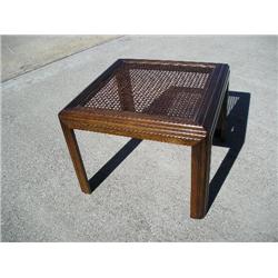 Lane End Table w/glass top.