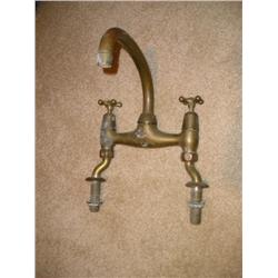 Old brass faucet fixture