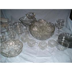 Large lot of glassware