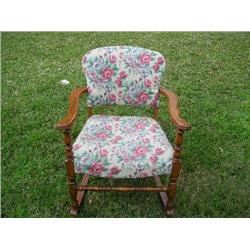 Floral Padded Rocking Chair