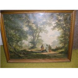 Old Framed Religious Print