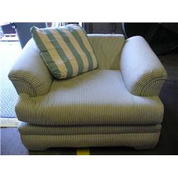 Blue/White stripe oversized chair