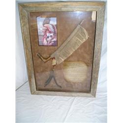 Framed Indian peace pipe