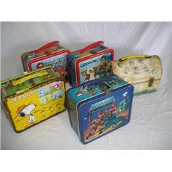 5 metal lunch boxes