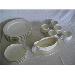 Bavaria white and gold dish set.