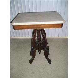 Marble top lamp table