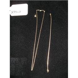 Two items of 14 kt. Gold jewelry