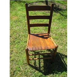 Wood slat chair