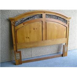 Queen size pine headboard