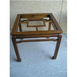 Large lamp table w/glass top