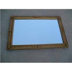 solid wood ornate gold frame mirror
