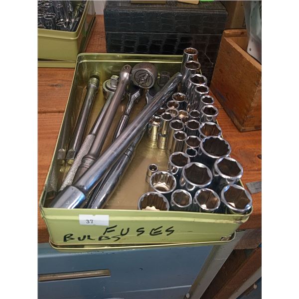 Assortment Of Sockets With Wrenches