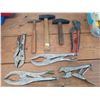Image 1 : Assortment Of Vice Grips And Metal Working Hammers