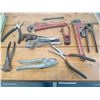 Image 1 : Assortment Of Pipe Wrenches And Metal Snips