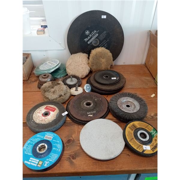Assortment Of Grinding And Buffing Rings