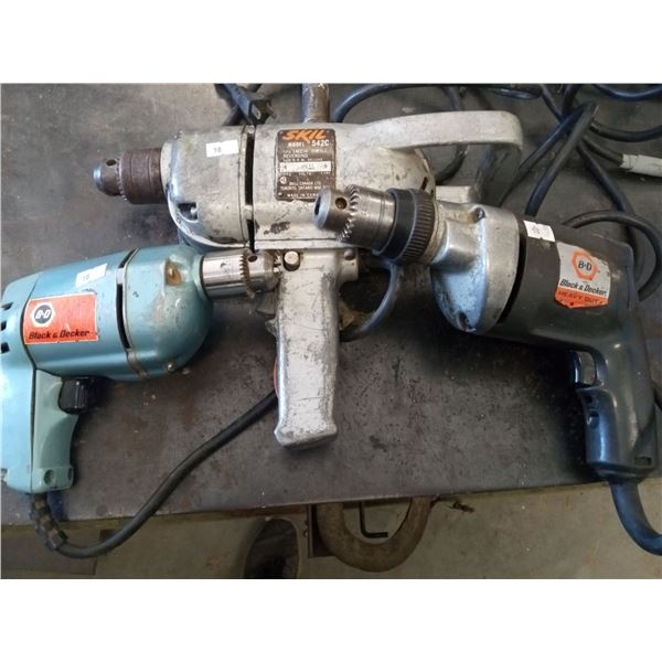 Set Of Heavy Duty Black ANd Decker Drills