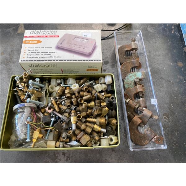 Assortment Of Brass Fitting And Clamps With Digital Thermostat