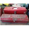 Image 1 : Red Metal Tool Boxes and Contents