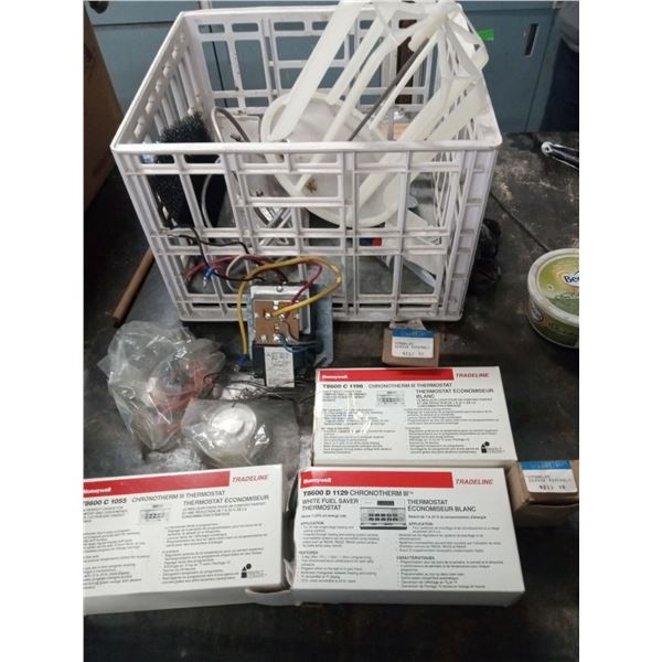 White Box With HVAC Humidifier Parts