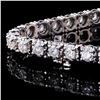 Image 2 : 9.67 ctw Diamond 14K White Gold Tennis Bracelet