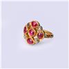 Image 2 : Antique Indian High Carat Gold Ruby & Diamond Ring