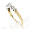 Image 8 : Antique 14k TT Gold 0.30 ctw Old Single Cut Pave Diamond Stack Wedding Band Ring