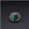 Image 1 : 18k White Gold Emerald & Multistone Cocktail Ring by Victor Loo