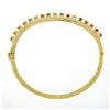 Image 8 : Vintage Victorian Revival 14k Gold 2 ctw Ruby Engraved Side Hinged Bangle Bracel