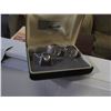 Image 1 : Anson Sterling Silver Cuff Links & Tie Clip