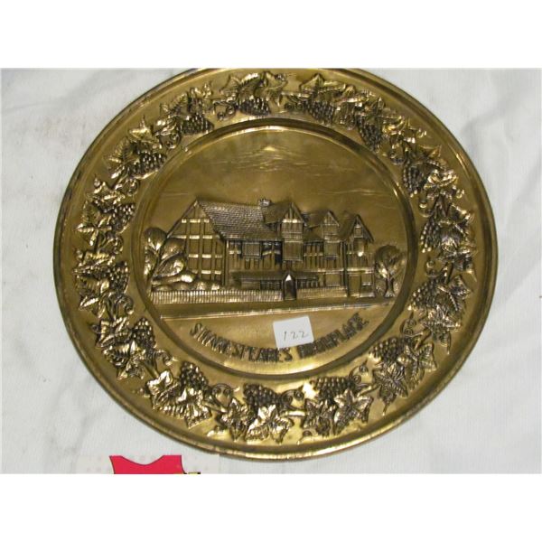 Round Brass Plate - Shakespeare's Birthplace