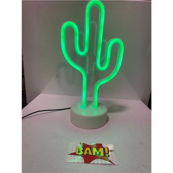 Neon LED Cactus Lamp