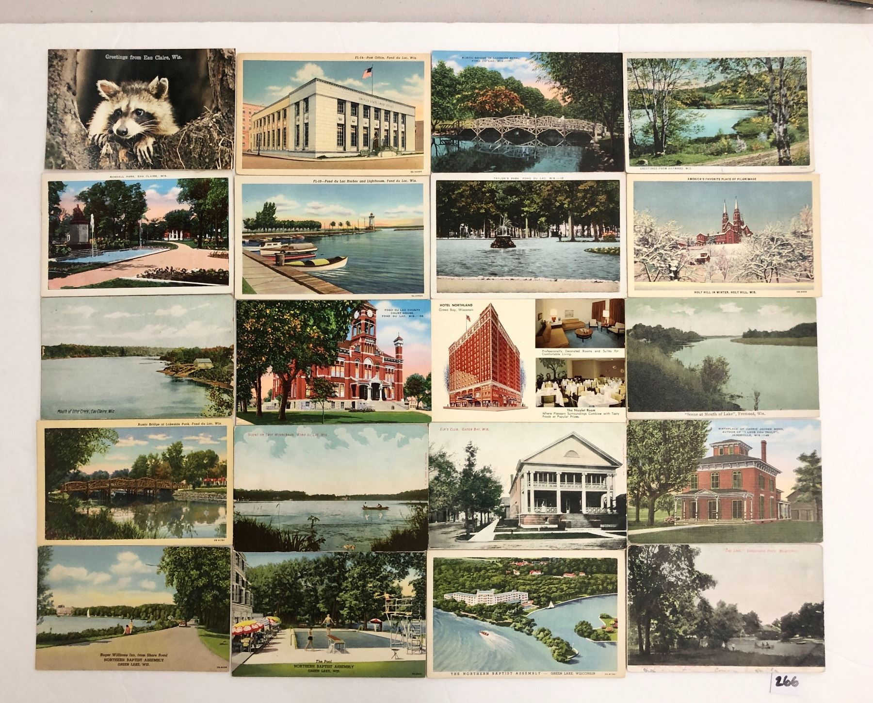 Wisconsin Approx. 650 Sorted Postcards - Mary L. Martin Ltd