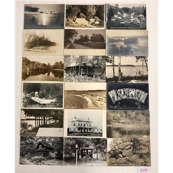 Wisconsin Real Photo Postcards 70+