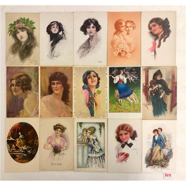 Pretty Lady - Artist Signed - Greeting Postcards 50+