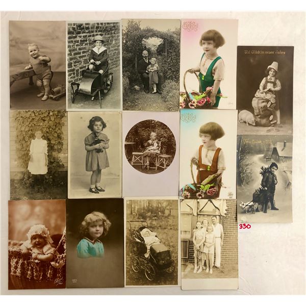 Real Photo Children - Many with Toys - 19 Postcards