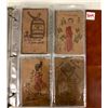 Image 2 : Album of Antique Novelty Leather Postcards 55 Cards