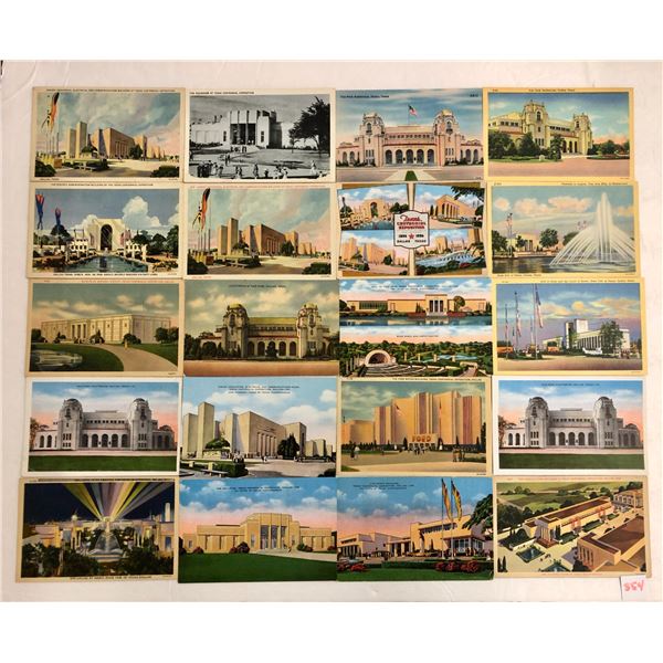 1937 Dallas Pan-American Exposition Postcards 35+