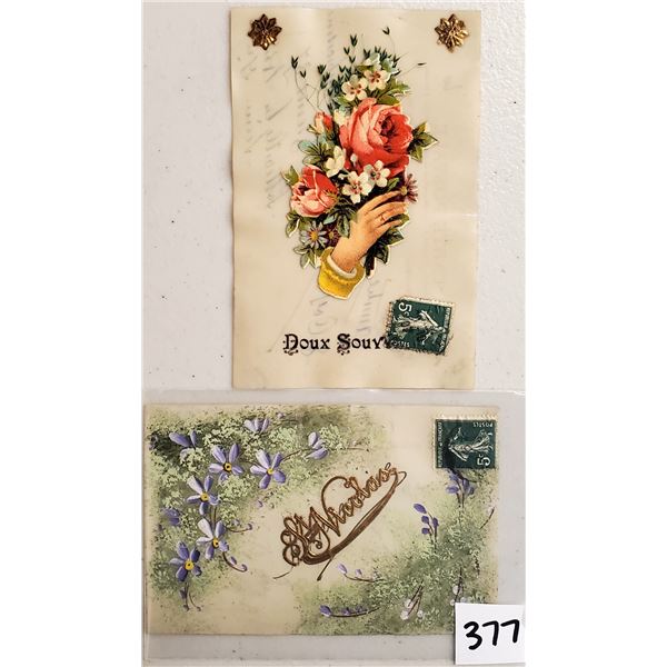 4 Celluliod Novelty Postcards