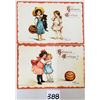 Image 2 : 4 Brundage Halloween Holiday Greeting Postcards