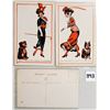 Image 3 : Set of 8 Ladies with Children & Dog Postcards