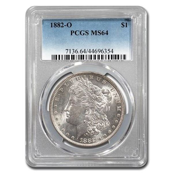 1882-O Morgan Silver Dollar MS-64 PCGS High Grade