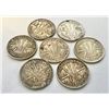 Image 1 : 1938 to 1944 7 SILVER COINS AUSTRALIA  3 PENCE  WORLD WAR II