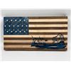 Image 1 : Rough Cut Wooden Flag